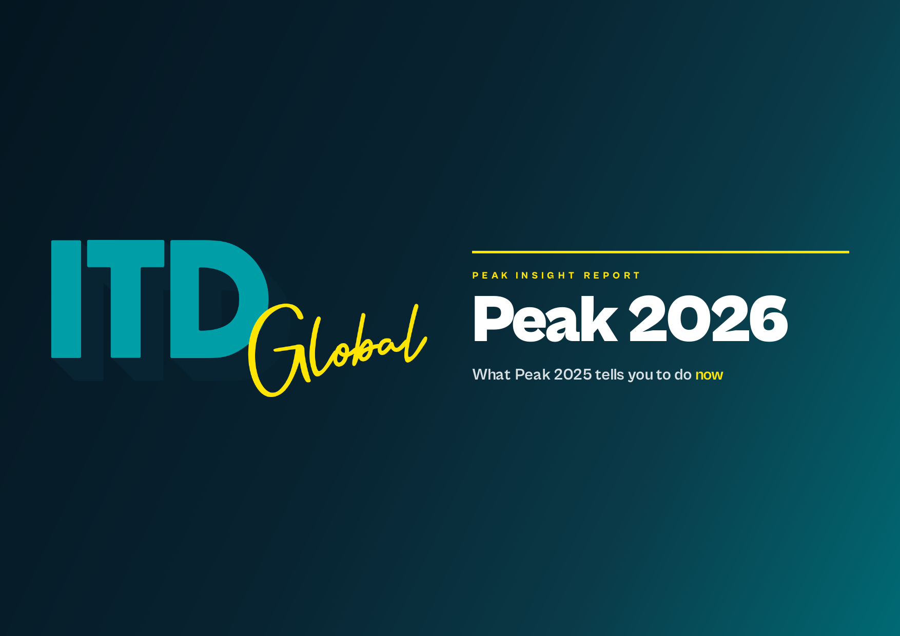 Cover of the ITD Global Peak 2026 report